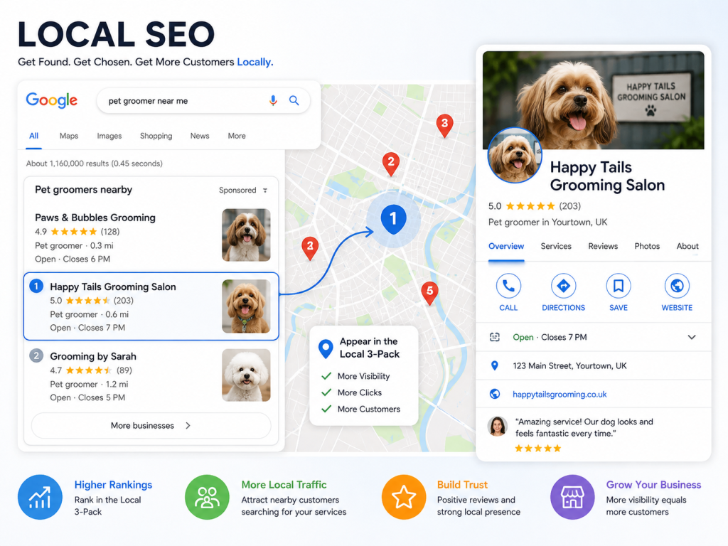 Local SEO services in London, Barnsley, Doncaster, Grimsby and Scunthorpe